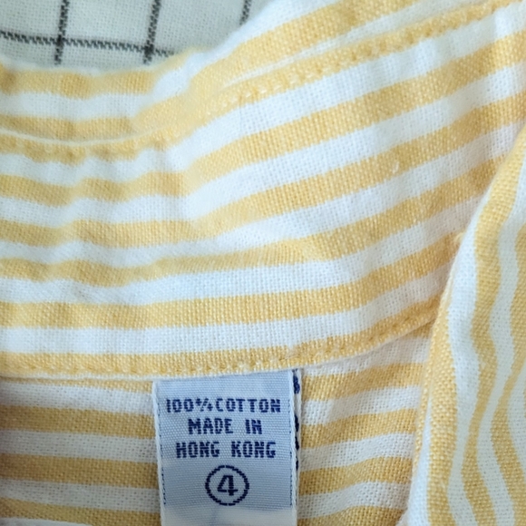 Vintage Yellow Stripe Button down short sleeve - Picture 2 of 9